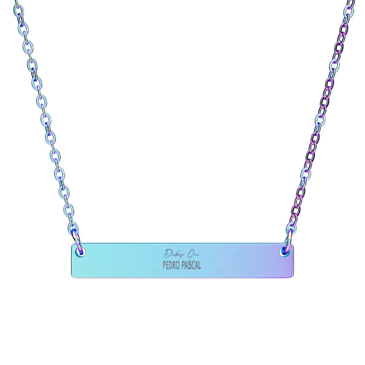 Dibs On Pedro Horizontal Bar Necklace - Fandom-Made