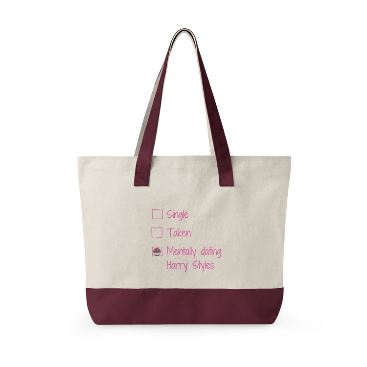 Mentally Dating Harry Zippered Canvas Totes - Fandom-Made