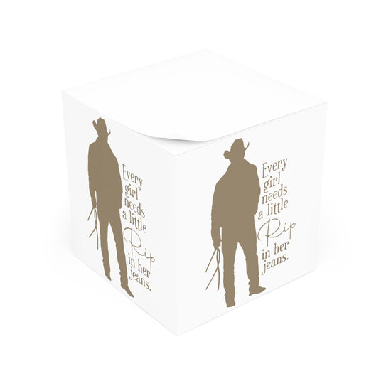 Every Girl Needs a Rip In her Jeans Note Cube - Fandom-Made