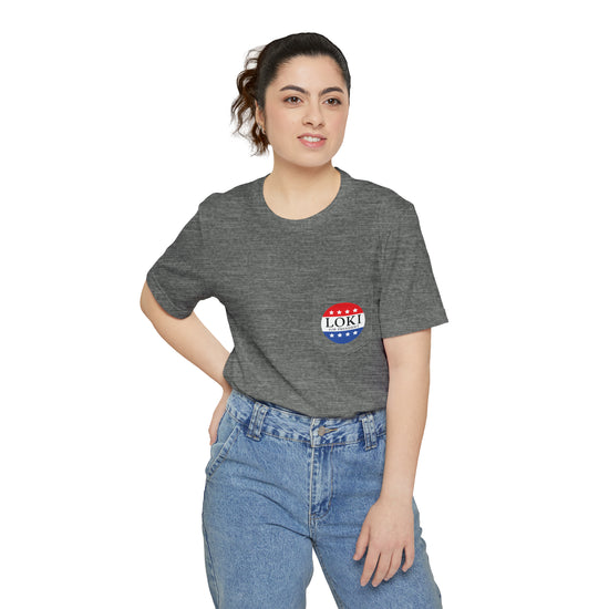 Loki For President Unisex Pocket T-shirt - Fandom-Made