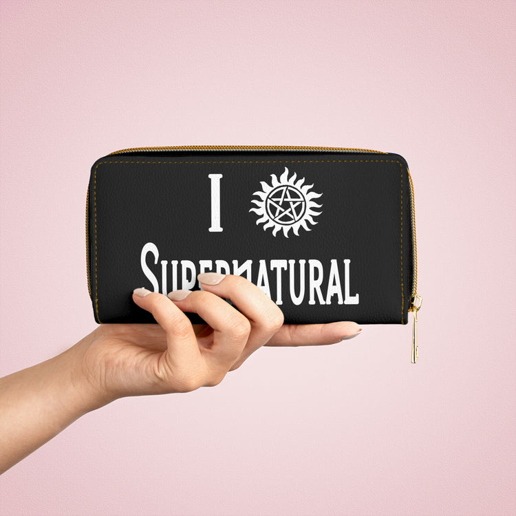 I Love Supernatural Anti-Possession Symbol Edition Zipper Wallet - Fandom-Made
