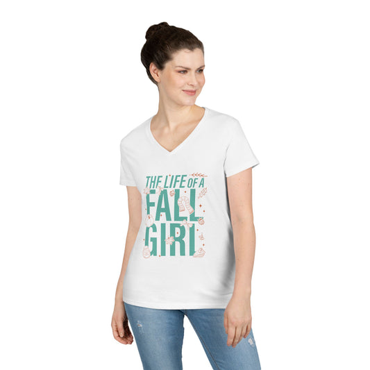 Life Of a Fall Girl Ladies' V-Neck Tee