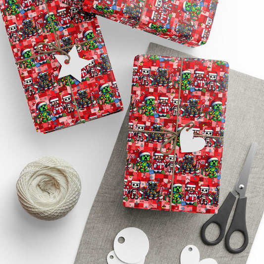 Creeper Christmas Wrapping Paper