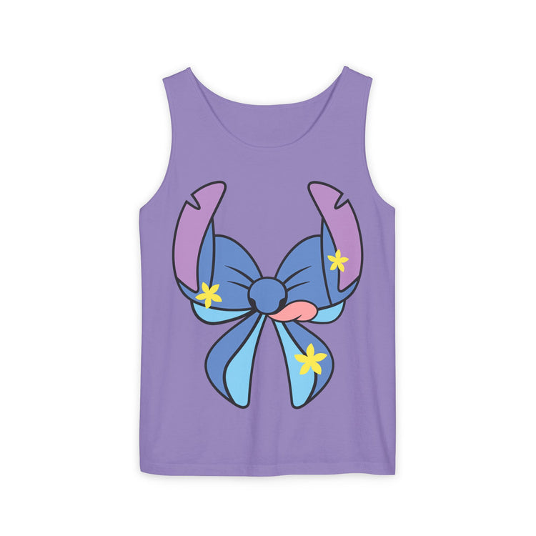 Stitch Bow Unisex Garment-Dyed Tank Top - Fandom-Made