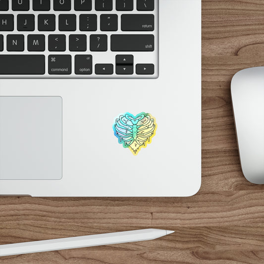 Heart O'Ribs Holographic Sticker - Fandom-Made