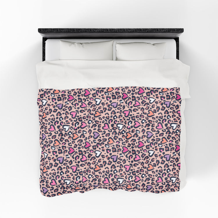Leopard Love Velveteen Plush Blanket