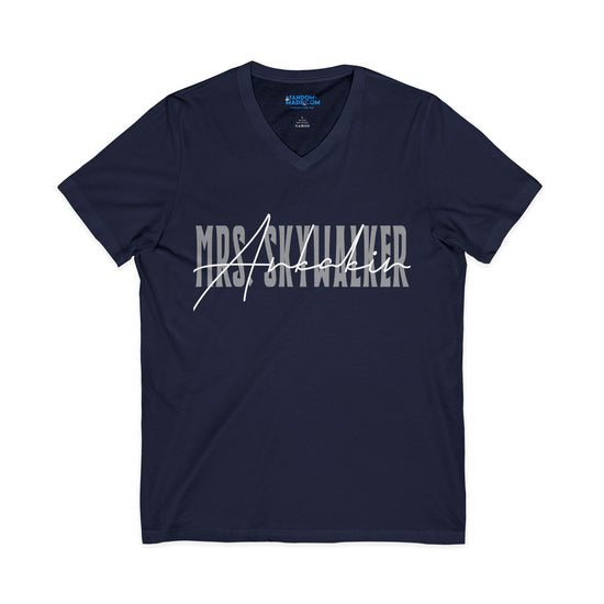 Mrs. Anakin Skywalker V-Neck Tee - Fandom-Made