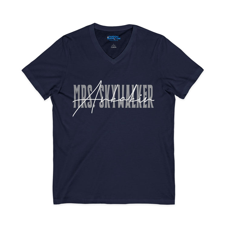 Mrs. Anakin Skywalker V-Neck Tee - Fandom-Made
