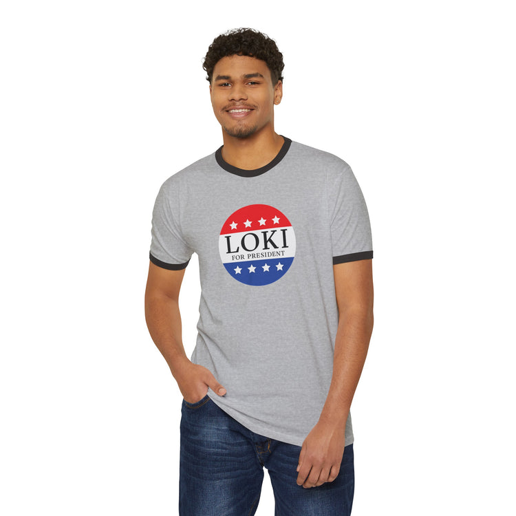 Loki For President Ringer T-Shirt - Fandom-Made