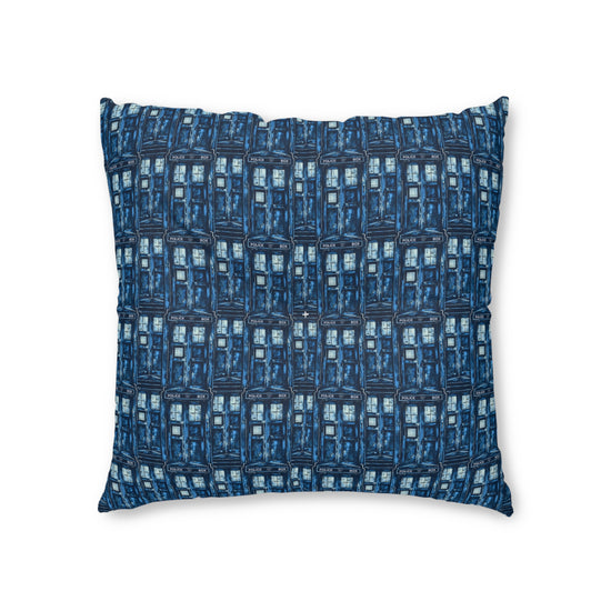 Tardis All-Over-Print Tufted Floor Pillow - Fandom-Made