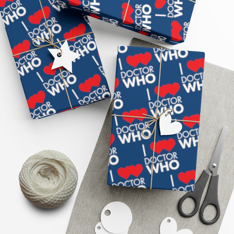 I Love Love Doctor Who Gift Wrap Paper - Fandom-Made