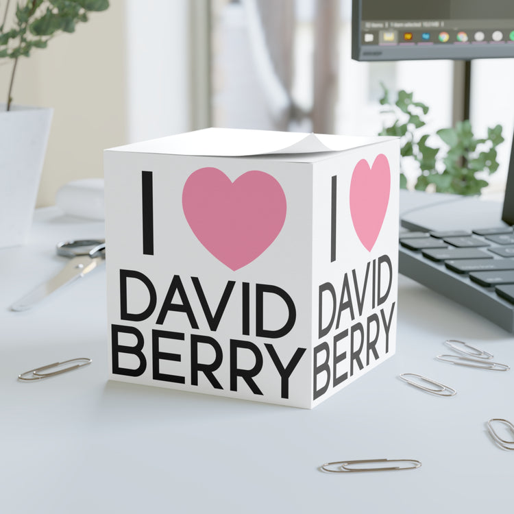 I Love David Berry Note Cube - Fandom-Made
