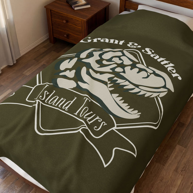 Grant & Sattler Island Tours Velveteen Plush Blanket