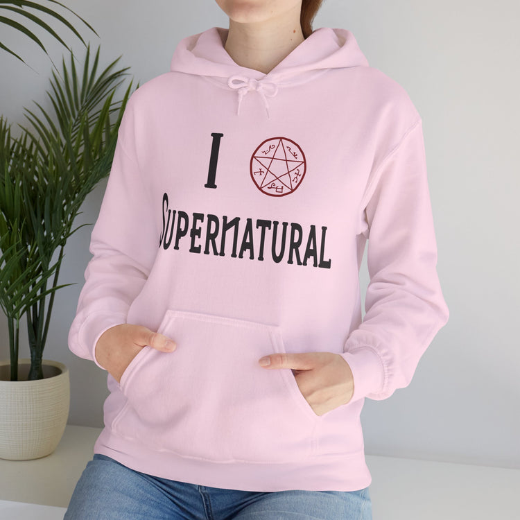 I Love Supernatural Devil's Trap Edition Hoodie - Fandom-Made