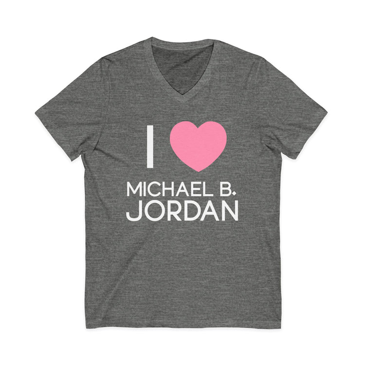 I Love Michael B. Jordan V-Neck Tee - Fandom-Made