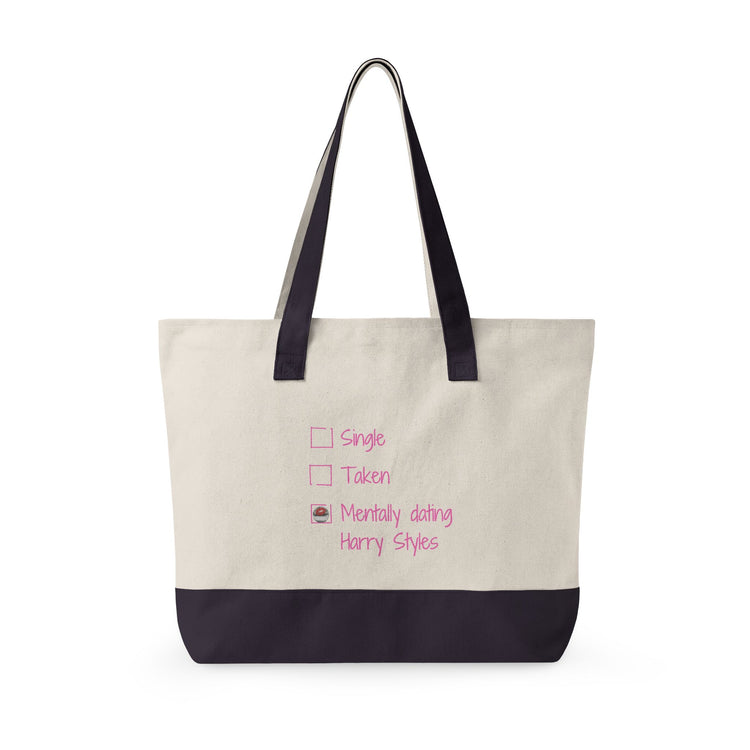 Mentally Dating Harry Zippered Canvas Totes - Fandom-Made