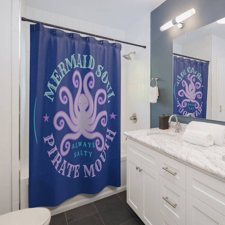 Mermaid Soul Pirate Mouth Shower Curtains - Fandom-Made