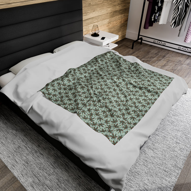 Cannabis Christmas Blanket