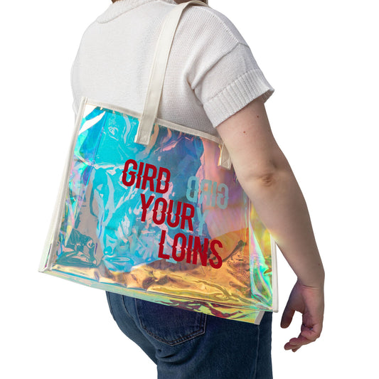 Gird Your Loins Holographic Tote Bag - Fandom-Made
