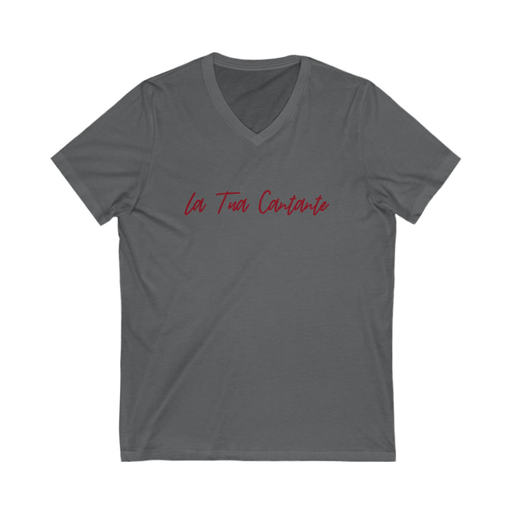 La Tua Cantante V-Neck Tee - Fandom-Made