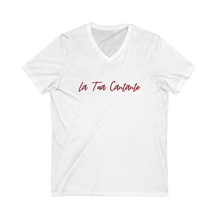 La Tua Cantante V-Neck Tee - Fandom-Made