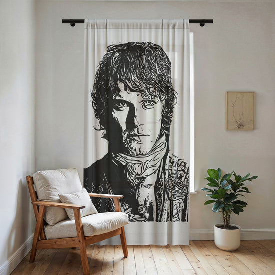 Jamie Fraser Sheer Window Curtain - Fandom-Made