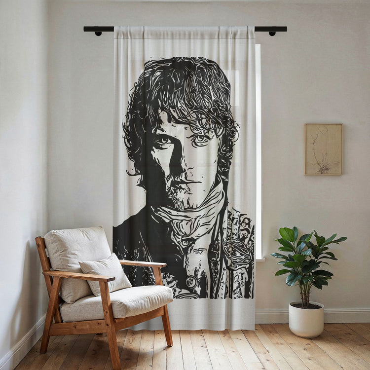 Jamie Fraser Sheer Window Curtain - Fandom-Made