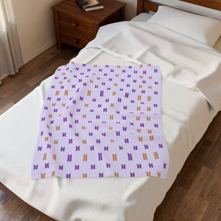 BTS Emblem Velveteen Plush Blanket