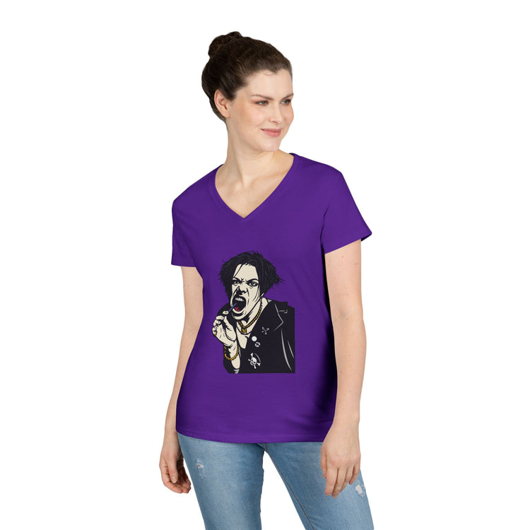 Rock God Ladies' V-Neck Tee - Fandom-Made