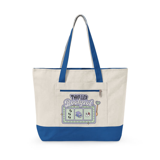 Thriller Bookpot Zippered Canvas Tote - Fandom-Made