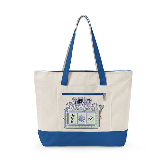Thriller Bookpot Zippered Canvas Tote - Fandom-Made