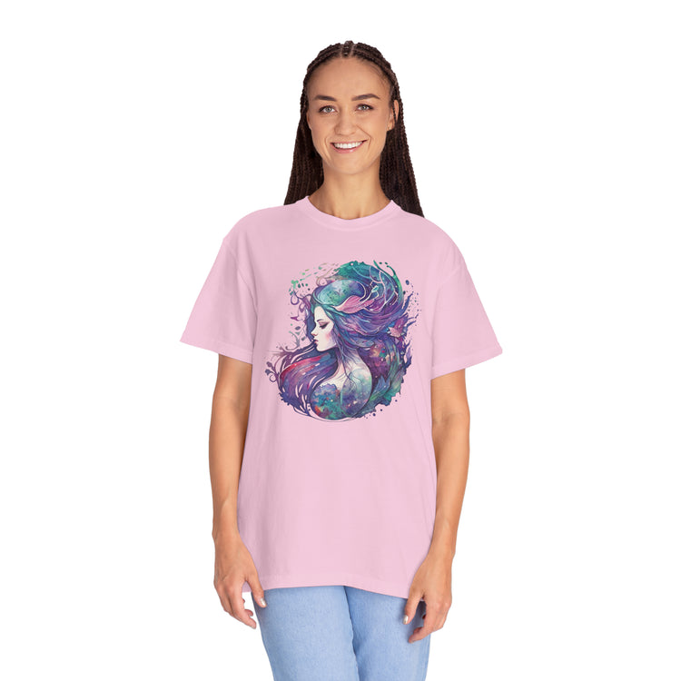 Mermaid Watercolor Unisex Garment-Dyed T-shirt