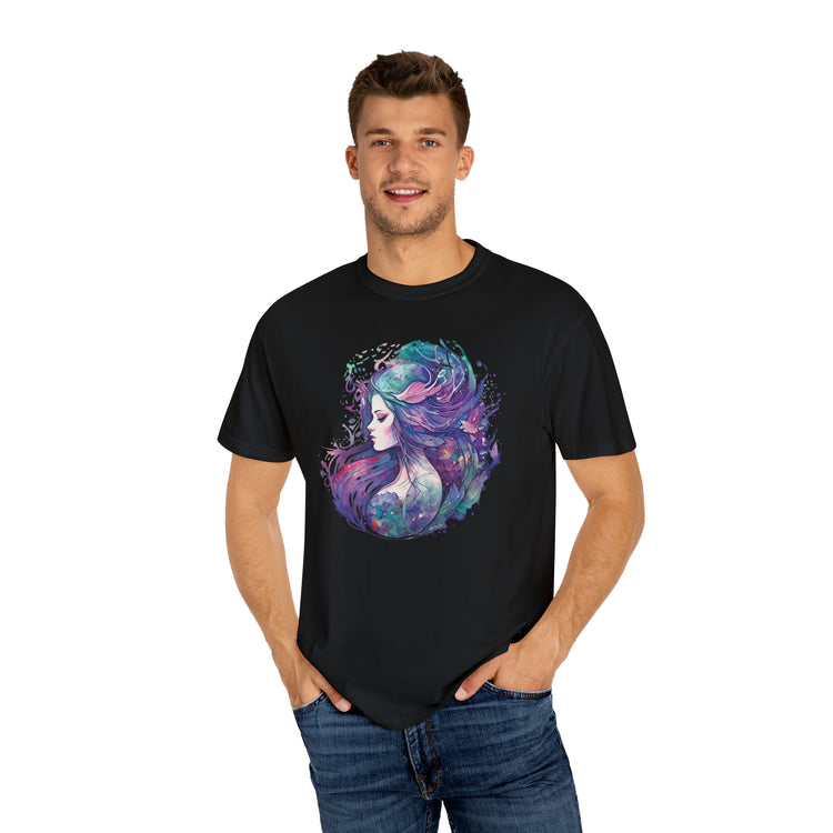 Mermaid Watercolor Unisex Garment-Dyed T-shirt