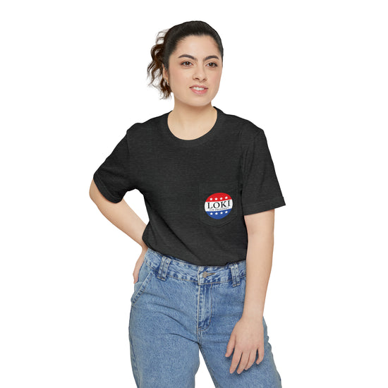 Loki For President Unisex Pocket T-shirt - Fandom-Made