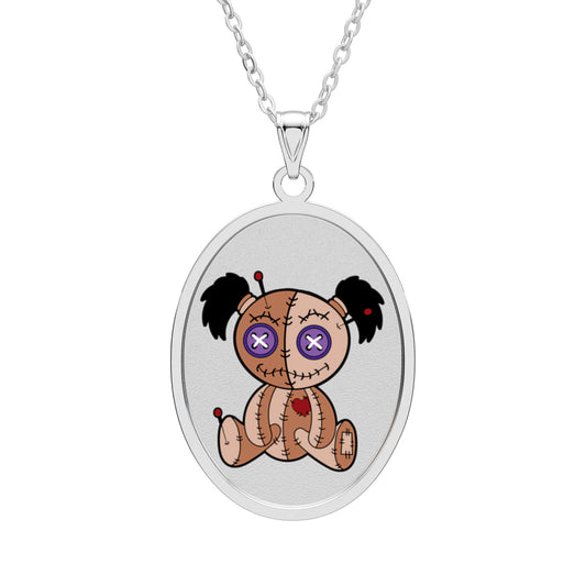 I Still Play With Dolls Oval Pendant