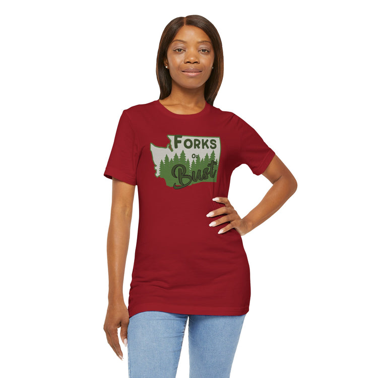 Forks Or Bust T-Shirt - Fandom-Made