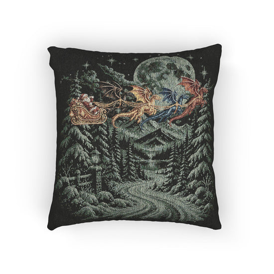 Fourth Wing Christmas Woven Pillow - Fandom-Made