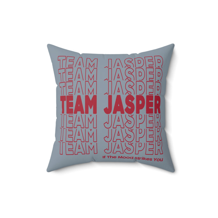 Team Jasper Faux Suede Square Pillow