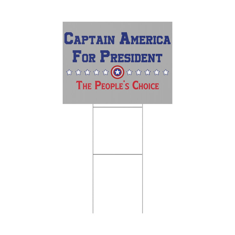 Captain America For President Yard Sign