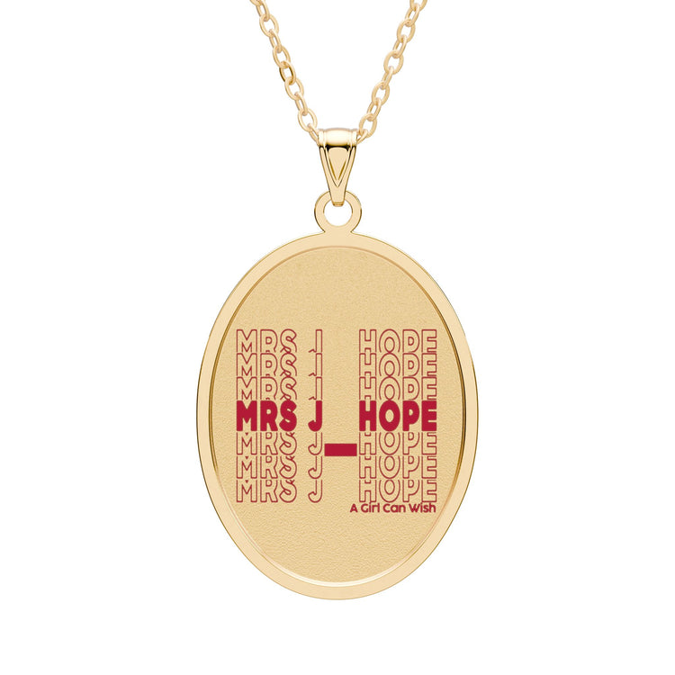 Mrs. J-Hope Oval Pendant