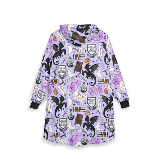 Fourth Wing Collage Unisex Hooded Blanket - Fandom-Made