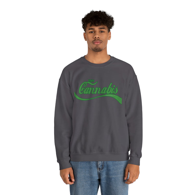 Enjoy Cannabis Crewneck Sweatshirt - Fandom-Made