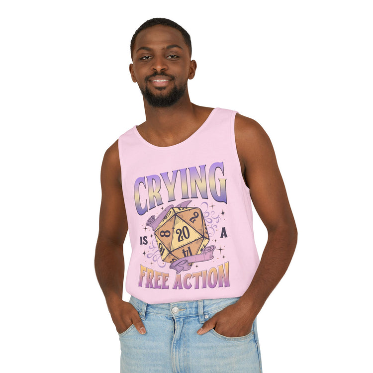 Crying Is a Free Action Tank Top - Fandom-Made
