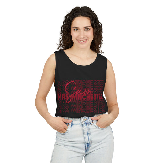 Mrs. Sam Winchester Unisex Garment-Dyed Tank Top - Fandom-Made