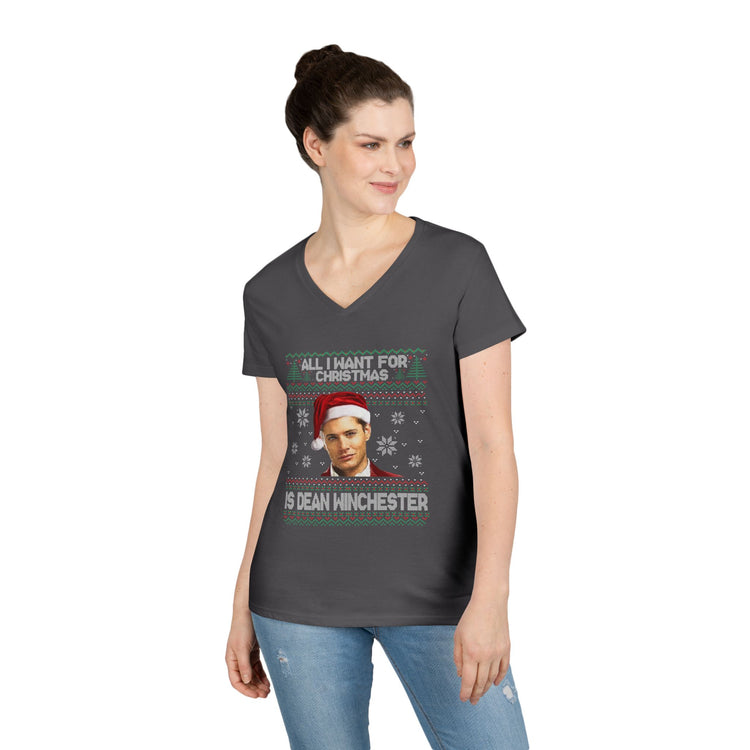 All I Want Is Dean Winchester V-Neck T-Shirt