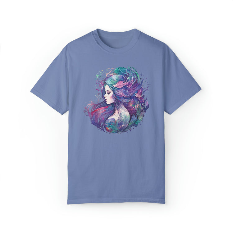 Mermaid Watercolor Unisex Garment-Dyed T-shirt