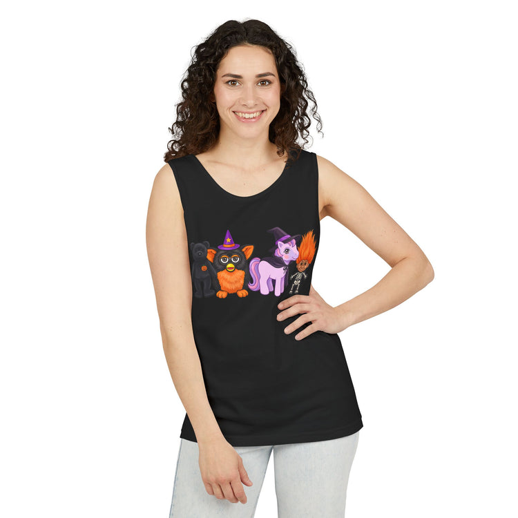 Halloween Nostalgia Unisex Garment-Dyed Tank Top