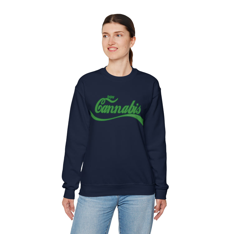 Enjoy Cannabis Crewneck Sweatshirt - Fandom-Made