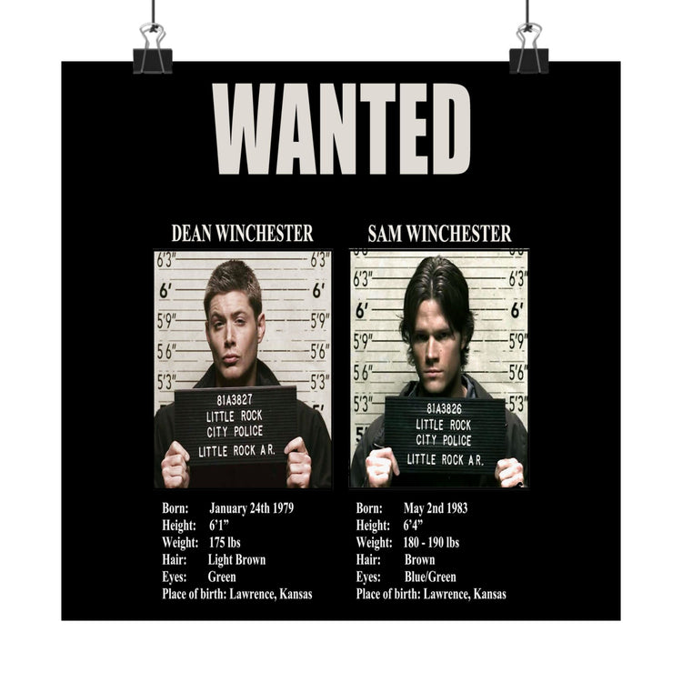 Winchesters Wanted Poster