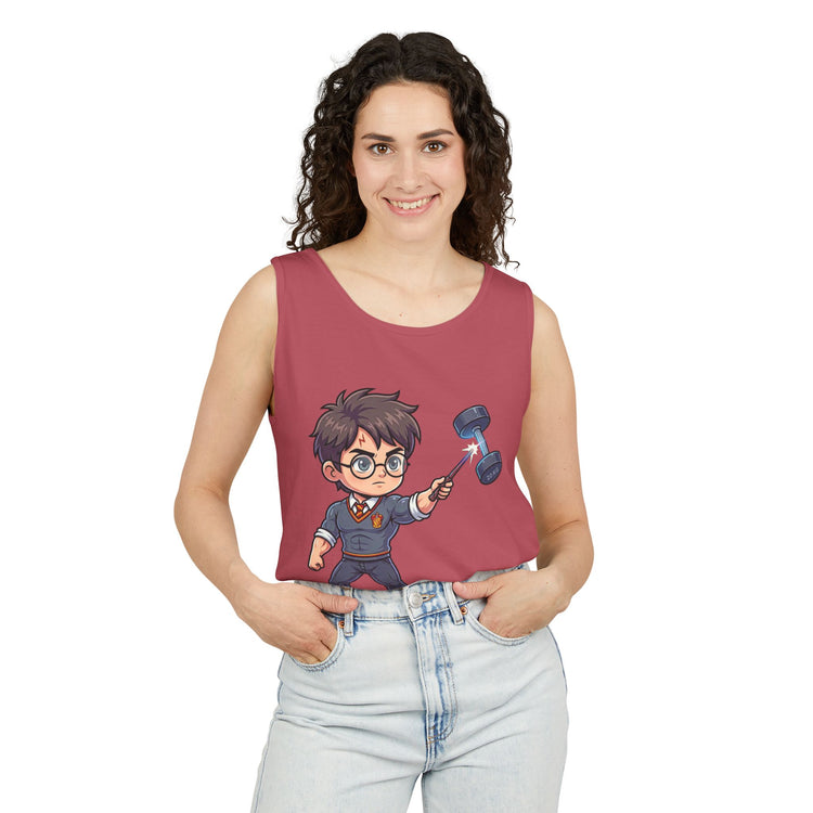 Workout Potter Unisex Garment-Dyed Tank Top